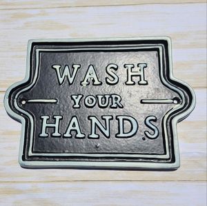 Hearth & Hand Magnolia Modern Farmhouse Wash Your Hands Metal Sign